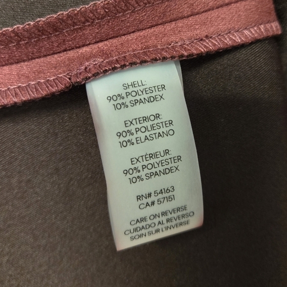 Calvin Klein Scuba Suede A-Line Dress Burgundy 14W - Picture 5 of 6